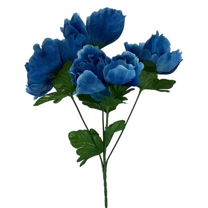x5 Peony Floral Stem Multiple Colors
