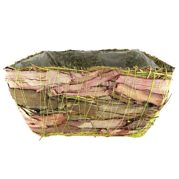 Purple Birch Grass Basket With Liner 3 Sizes