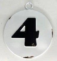 Iron Number Sign 6" Diameter Numbers 0-9 Available