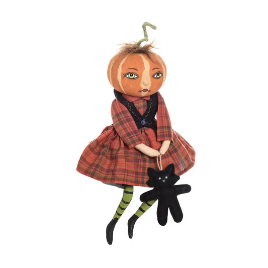Nelly Pumpkin Gathered Traditions Art Doll by Joe Spencer