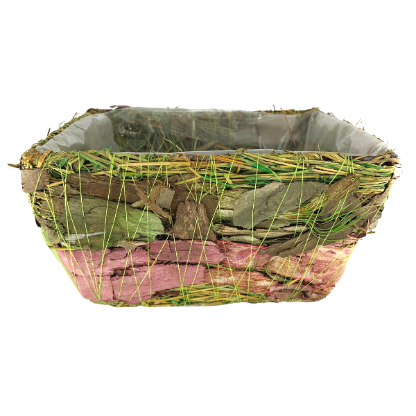 Purple Birch Grass Basket With Liner 3 Sizes