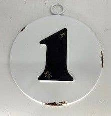 Iron Number Sign 6" Diameter Numbers 0-9 Available