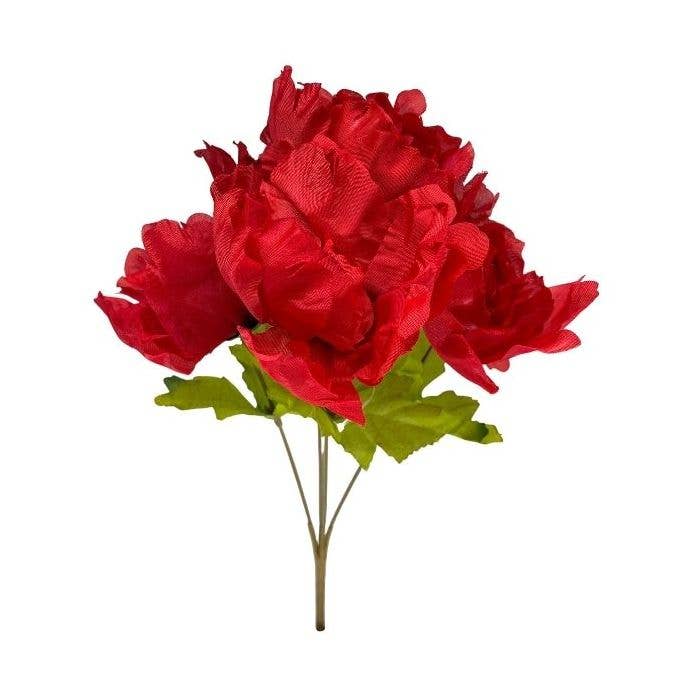 x5 Peony Floral Stem Multiple Colors