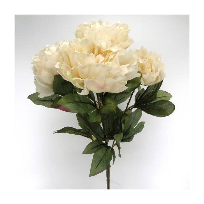 x5 Peony Floral Stem Multiple Colors