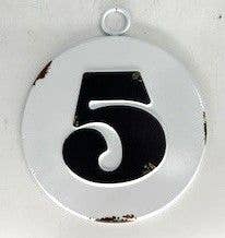 Iron Number Sign 6" Diameter Numbers 0-9 Available